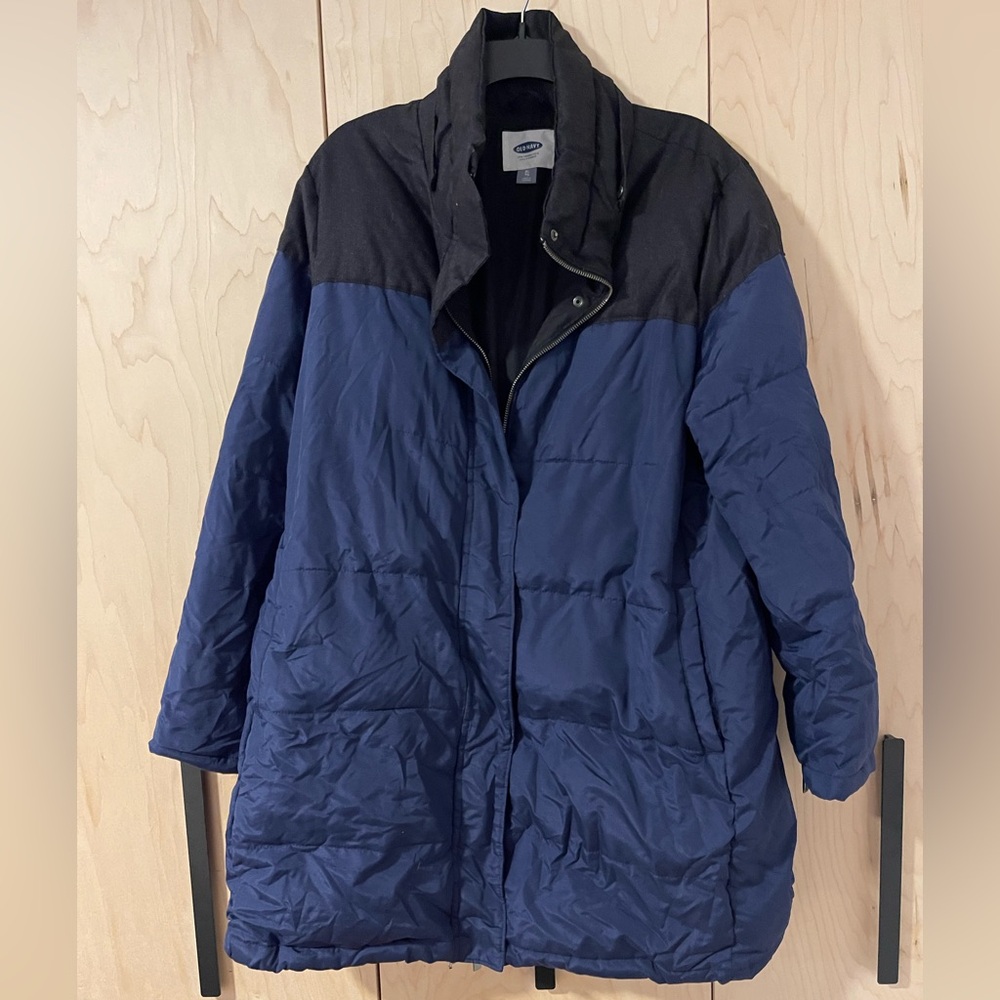 Like New Old Navy Puffer Coat with Removable Faux Fur Hood